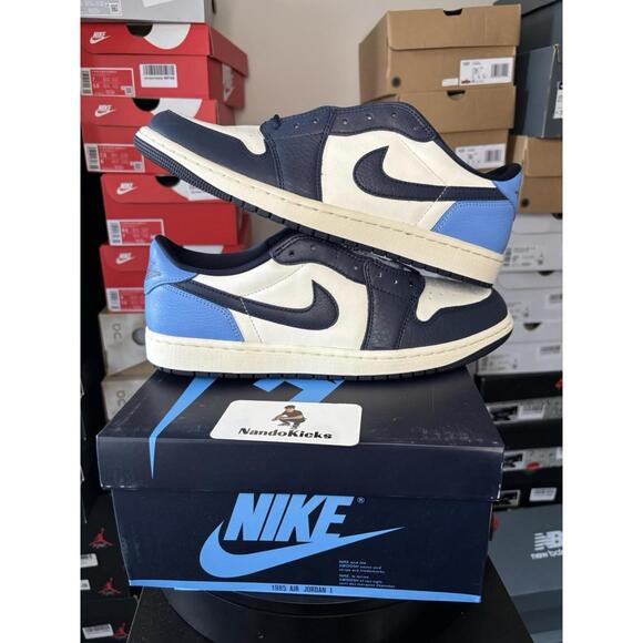 Nike Air Jordan 1 Low OG Obsidian UNC CZ0790-400 Men Size 12M - Picture 3 of 5